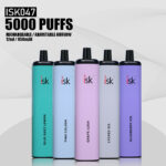 ISK047 Disposable POD 5000 Puff na may Adjustable airflow at Rechargeable na baterya Philippines