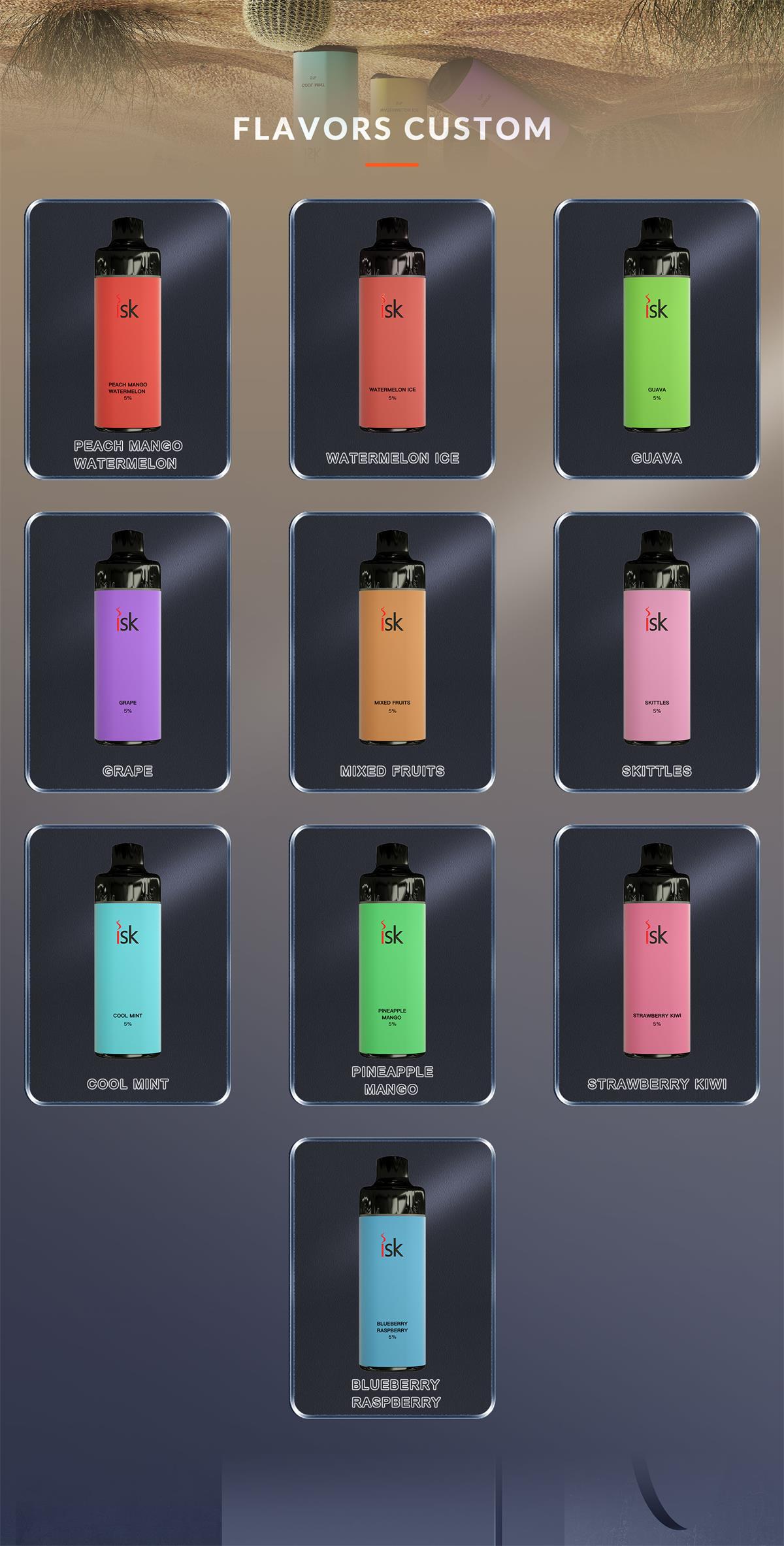 ISK053 15000 Puffs Disposable Vape POD empty Cartridges with adjustable airflow at light DTL and MTL 
